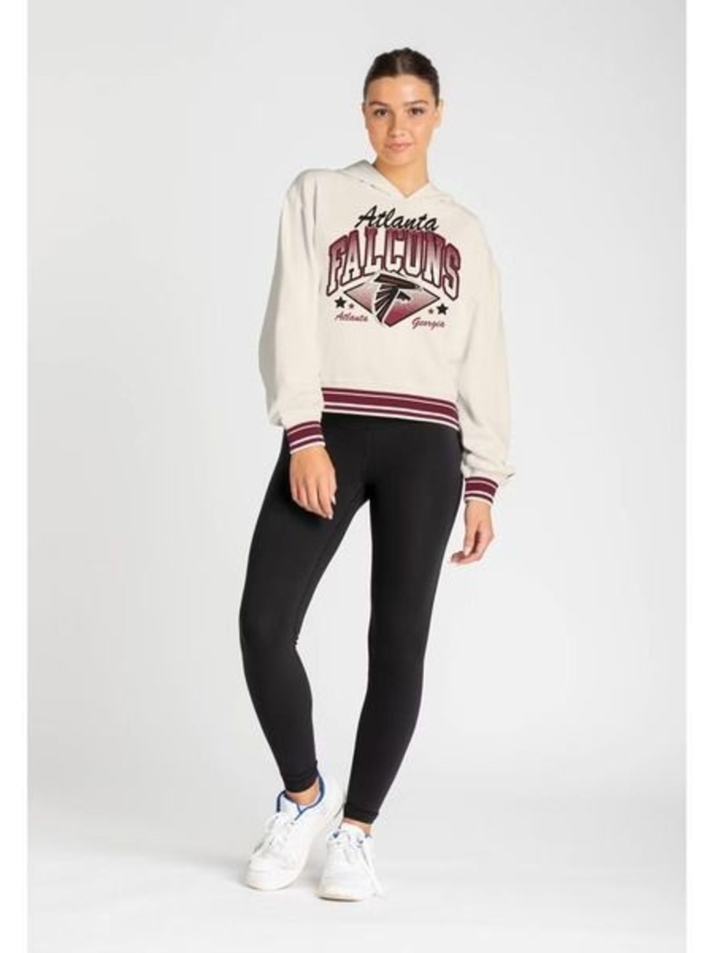 Champion NFL Atlanta Falcons Cropped Hoodie with Red & Black Logo XL